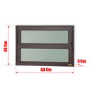 Ver imagem 4 de Basculante Alumínio 40 x 60 Elite V.Boreal Marrom Corten Brimak