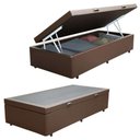 Ver imagem 2 de Cama Box Baú Solteiro Sintético + Colchão de Espuma D33 - Sereneprime - 88cm Marrom