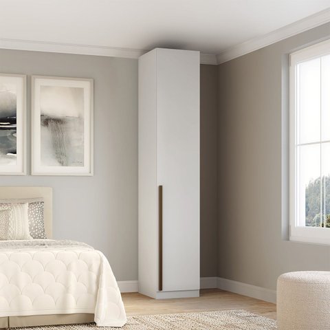 Guarda Roupa Modular 1 Porta com Gaveta 45cm Altezza Trend Belmax:branco