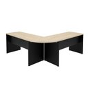Ver mais imagens de Mesa Escrivaninha em L Canto Arredondado 1400x600 Netmobil - Dubai/preto