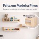 Ver imagem 2 de Prateleiras de Parede Infantil para Livros – Kit 2 Unidades Dulce Slim 40cm