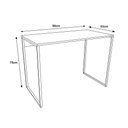 Ver imagem 3 de Escrivaninha Industrial Office Canela 90x53 Grécia Base Ferro Preto