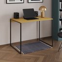 Ver imagem 1 de Escrivaninha Industrial Office Canela 90x53 Grécia Base Ferro Preto