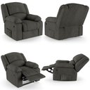 Ver imagem 7 de Poltrona do Papai Reclinável Sala de Cinema Madrid Power Elétrica Massagem USB Linho Chumbo G26 Gran