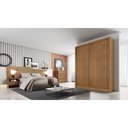 Ver imagem 4 de Guarda Roupa Virtus 2 Portas de Correr 3 Gavetas MDF Café 162cm Rei de Casa