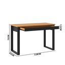 Ver imagem 4 de Mesa Escritório Estilo Industrial 1 Gaveta F24 Freijó-preto Fosco - Pradel