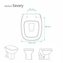 Ver imagem 3 de Tampa de Vaso em MDF Savary Branco para bacia Eternit