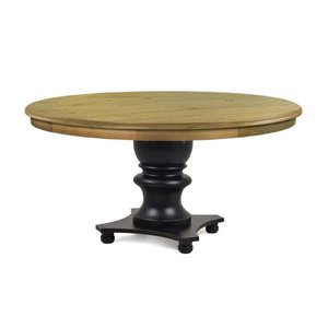 Mesa Redonda Madeira Base Preta 140cm - Filomena