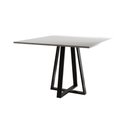 Ver imagem 1 de Mesa de Jantar Mônaco 110cm Tampo Branco Pés Preto Branco