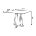 Ver imagem 2 de Mesa de Jantar Mônaco 110cm Tampo Branco Pés Preto Branco