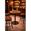 Ver imagem 4 de Mesa Bistrô Redonda 90cm Diâmetro Moderno e Funcional:preto