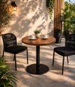 Ver imagem 1 de Mesa Bistrô Redonda 90cm Diâmetro Moderno e Funcional:preto
