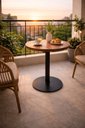 Ver imagem 2 de Mesa Bistrô Redonda 90cm Diâmetro Moderno e Funcional:preto