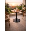 Ver imagem 2 de Mesa Bistrô Redonda 90cm Diâmetro Moderno e Funcional:preto