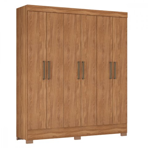 Guarda Roupa Casal 06 Portas 2 Gavetas Verso
