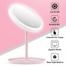 Espelho de Mesa com Led Redondo para Maquiagem Pequeno - Branco - 2