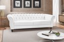 Ver imagem 2 de Sofá de Couro 4 Lugares Chesterfield 240cm Branco - Mozzelar