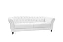 Ver imagem 1 de Sofá de Couro 4 Lugares Chesterfield 240cm Branco - Mozzelar