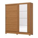 Ver imagem 4 de Guarda Roupa Roupeiro Solteiro Prime B352 Briz 2 Portas de Correr 3 Gavetas Espelho Cinamomo Henn
