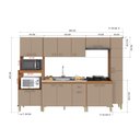 Ver imagem 3 de Cozinha Completa Modulada Mariana 16 Portas 1 Gaveta 285cm Freijó Camurça Fidelita Móveis