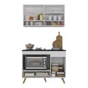 Ver imagem 5 de Armário de Cozinha Modulada Compacta 105cm com Balcão para Cooktop Veneza Multimóveis MP2260