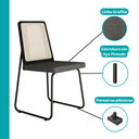 Ver imagem 7 de Conjunto Sala de Jantar 4 Cadeiras Domani Preto Carraro