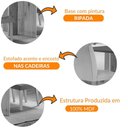 Ver imagem 2 de Mesa Olimpia 120mm Mdf Vidro Canto Reto Com 4 Cadeiras