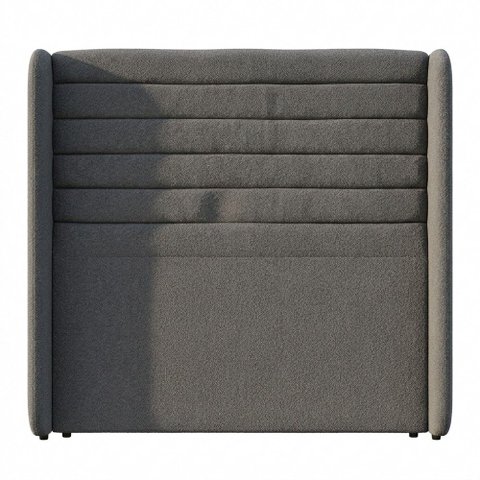 Cabeceira Estofada para Cama Box Queen Sasha 160cm Moderna Bouclê Cinza Escuro - Abmaza