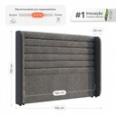 Ver imagem 4 de Cabeceira Estofada para Cama Box Queen Sasha 160cm Moderna Bouclê Cinza Escuro - Abmaza