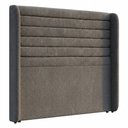 Ver imagem 7 de Cabeceira Estofada para Cama Box Queen Sasha 160cm Moderna Bouclê Cinza Escuro - Abmaza
