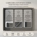 Ver imagem 5 de Cabeceira Estofada para Cama Box Queen Sasha 160cm Moderna Bouclê Cinza Escuro - Abmaza