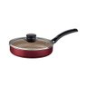 Frigideira Alta Tramontina Antiaderente com Tampa de Vidro 22 Cm 1,7 Litros Vermelha Turim 20267822 - 1