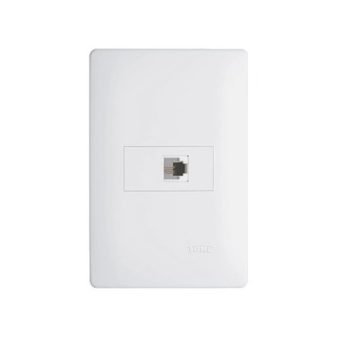 Tomada para Telefone Fame Habitat Rj11 4 Vias com Placa 4x2