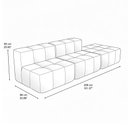 Ver imagem 3 de Sofá Modular 3 Lugares com Apoio de Pés Kappesberg Boucle Titanio