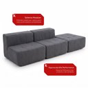 Ver imagem 6 de Sofá Modular 3 Lugares com Apoio de Pés Kappesberg Boucle Titanio