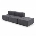 Ver imagem 2 de Sofá Modular 3 Lugares com Apoio de Pés Kappesberg Boucle Titanio