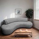 Ver imagem 1 de Sofá Orgânico 03 Lugares Sala Estar Celeste 180cm Bouclé