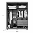 Ver imagem 4 de Guarda Roupa Mônaco 2 Portas Cinamomo - Benetil