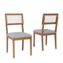 Ver mais imagens de Conjunto Sala de Jantar Mesa 6 Cadeiras MDF Madeira Maciça 180cm Cacau Palmas Marrom