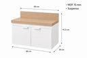 Ver imagem 3 de Gabinete para Banheiro Suspenso Jardins 100% MDF 15mm