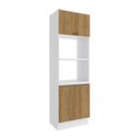 Ver imagem 1 de Kit 2 Fornos Celeste Kappesberg 100% Mdf 4 Portas Branco/nogueira 70cm
