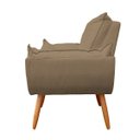Ver imagem 3 de Poltrona Decorativa Opala Pés Palito Sued Capuccino - Kimi Design