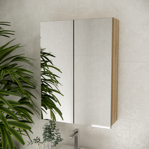 Espelheira de Banheiro Nature 60cm Estilare Esp4007 Carvalho