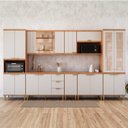 Ver imagem 1 de Cozinha Modulada 8 Peças em MDF Elena Cinamomo Off White