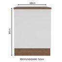 Ver imagem 3 de Balcão Madesa Stella 60 cm 1 Porta Rustic/Branco