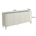 Ver imagem 4 de Buffet Mdf com Gaveta e Porta Lisa L180 X A81,5cm Luna/dourado F831l