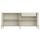 Ver imagem 3 de Buffet Mdf com Gaveta e Porta Lisa L180 X A81,5cm Luna/dourado F831l