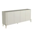 Ver imagem 2 de Buffet Mdf com Gaveta e Porta Lisa L180 X A81,5cm Luna/dourado F831l