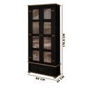 Ver imagem 4 de Cristaleira Antiga Para Sala De Jantar Madeira Maciça 2 Portas Preto Shop JM