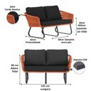 Ver imagem 4 de Conjunto Poltronas, Namoradeira e Mesa Milão Trama Original